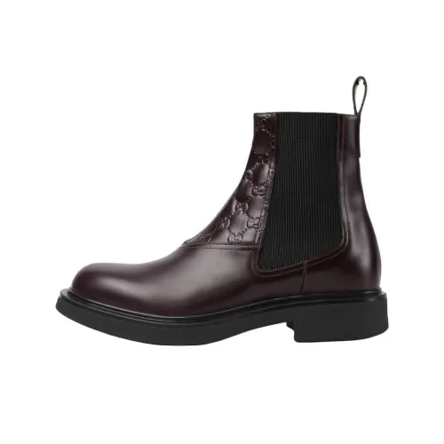 GUCCI Короткий Челси Мужской Бордовый