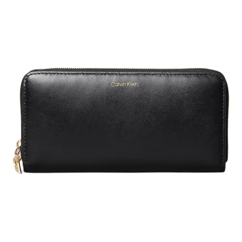 CALVIN KLEIN Кожа Кошелек Большой Унисекс Черный