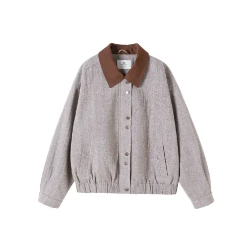 XIANGYING Кофейный Бежевый Женский Куртки