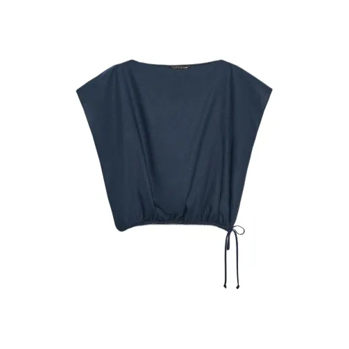 ZARA ZW Series Морской синий Женские T-рубашки