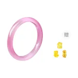 Браслет с глазурью "Кошачий глаз" [Персиково-розовый]