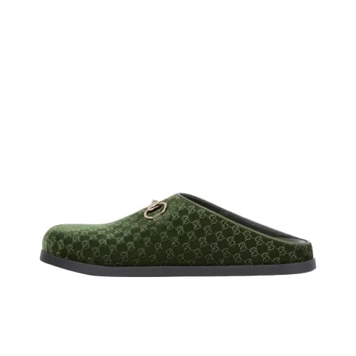 GUCCI Застежка Horsebit Домашние тапочки Женские Темно-зеленый