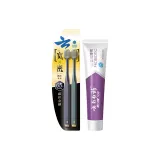 Трехкомпонентный комплект: Зубная паста Mint Freshness 145 г + Зубная щетка с широкими щетинками фиолетового цвета + Зубная щетка с широкими щетинками зеленого цвета