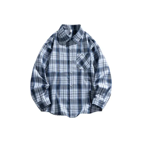 TSGM H527 Темно-синий Синий Женская Рубашка