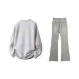 Комплект одежды (Современный серый худи + дымчато-серые штаны)