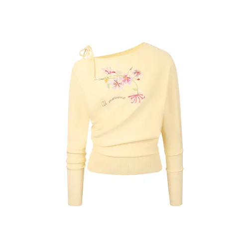 Umoumo Желтый Женский Трикотаж