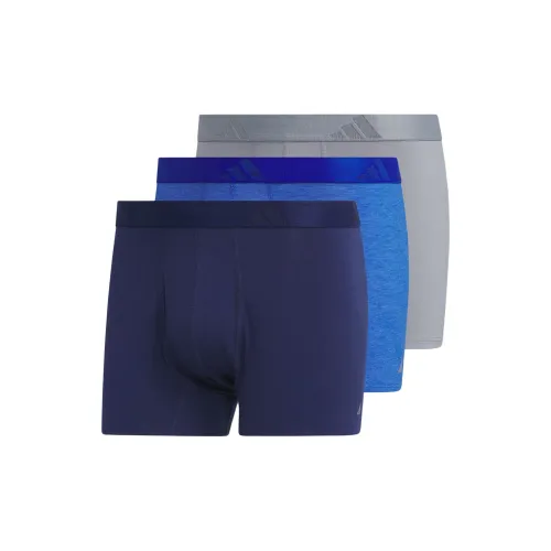 Adidas Темно-синий/Королевский синий/Серый 3 упаковки Мужские боксер-шорты