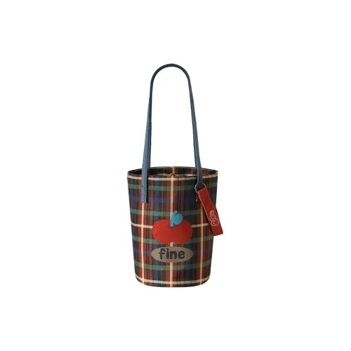 SHIJIA 320G Замша Техническая ткань Ведрообразная Сумка Плечевая сумка Стандартная Женская Клетка Яблоко