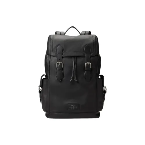 Рюкзак из коровьей кожи Ralph Lauren мужской черный