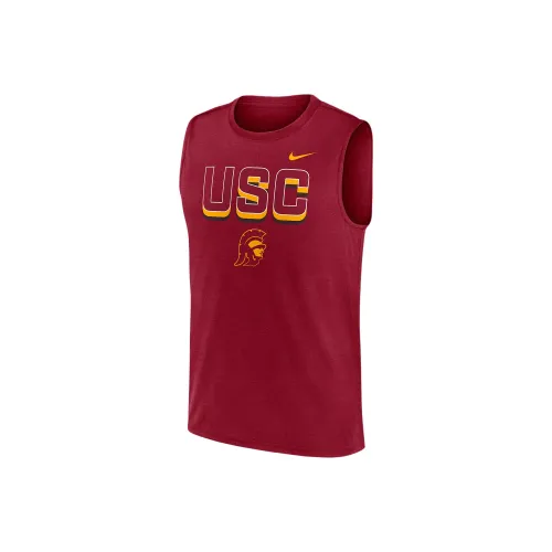 Nike Clothing Red Men's Tank Tops