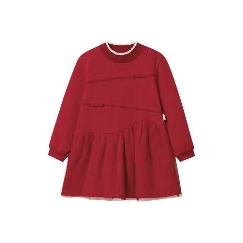 YeeHoO Платье Празднование Новый год Красный Детский