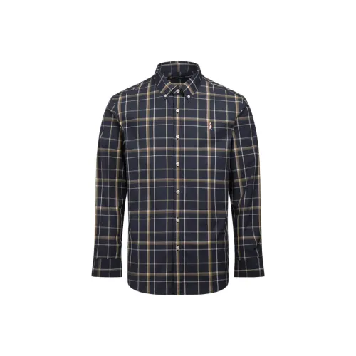 Hush Puppies Чернила Синий Мужская Рубашка