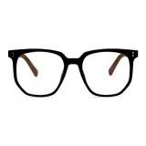 Матовая черная оправа + защита от синего света, 0 диоптрий, меняющий цвет [серый, коричневый, синий, фиолетовый, розовый, оранжевый]. Записка, цвет