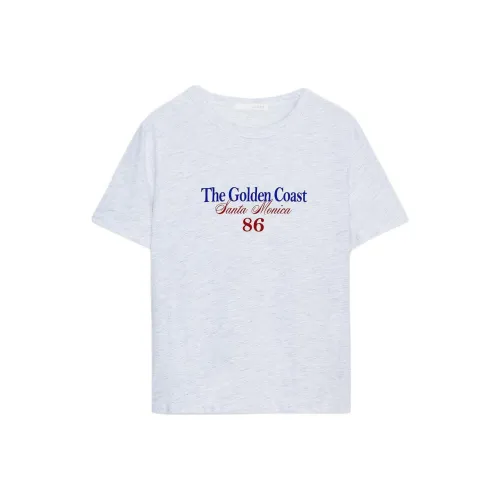 ZARA Зебра с принтом, серые женские T-рубашки