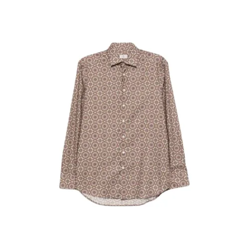 ETRO Коричневые Мужские Рубашки