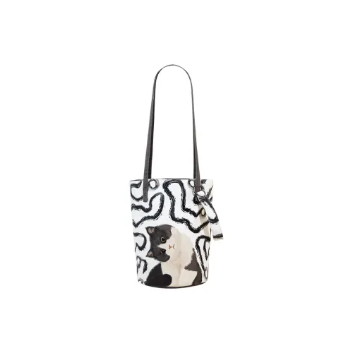 SHIJIA Замша Технология Ткань Сумка на плечо Стандартная Женская Черно-белая