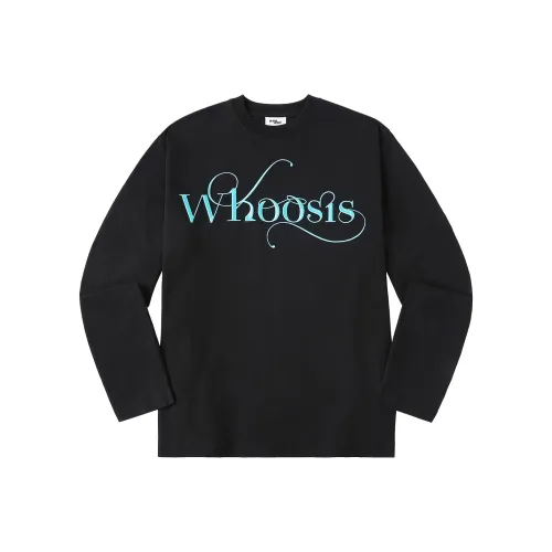 WHOOSIS Черный Синий Унисекс T-рубашки