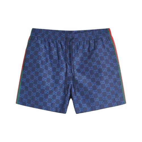 GUCCI FW25 Lido Коллекция Пляжные шорты Мужские Морской синий