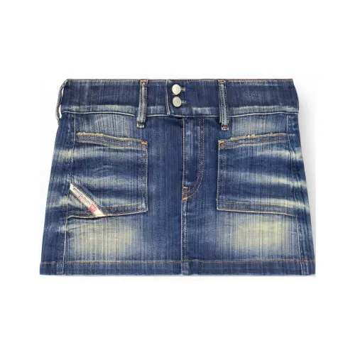 DIESEL FW24 Джинсовые короткие юбки Женские Средний синий