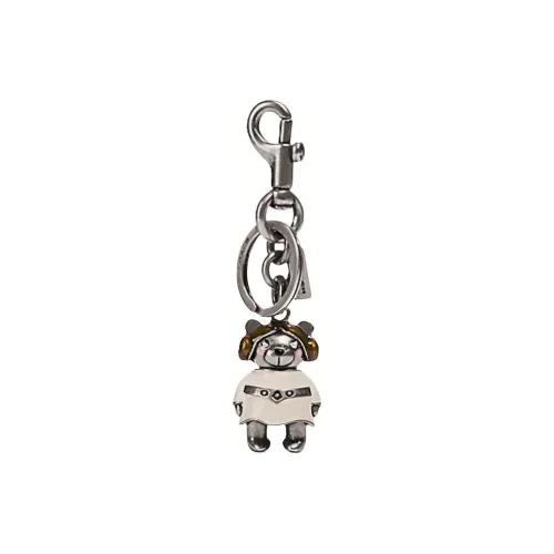 COACH Star Wars Коллаборация Гладкая кожа с Эмаль Ключ Украшение Bag Charm Сумка Мерч Унисекс Розово-белый