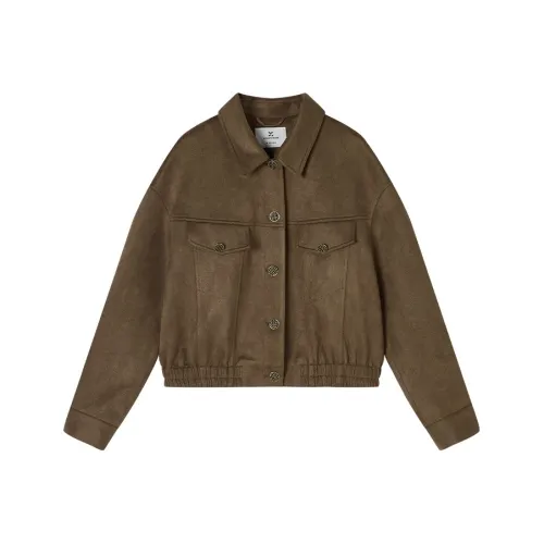 XIANGYING Кофе Женские Короткие пальто