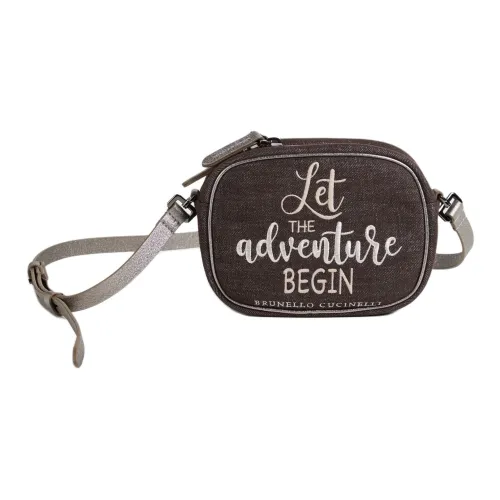 BRUNELLO CUCINELLI Хлопок Плечевая сумка Женская Темно-коричневый