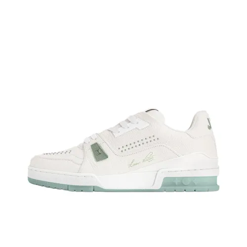 LOUIS VUITTON Кроссовки для скейтбординга Trainer Low Топ Женские Белые