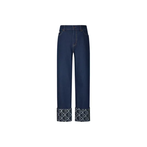 Calvin Klein Z1H Темно-синий деним Женские Джинсы