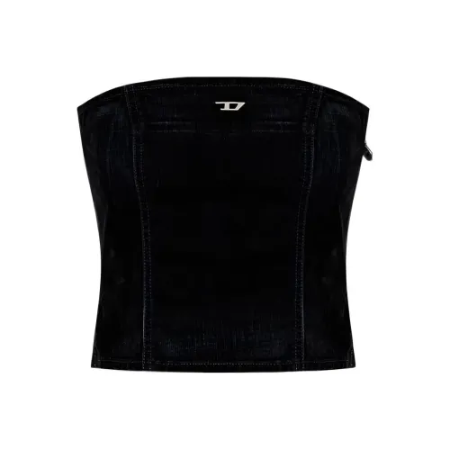 DIESEL Без бретелек Топ Женский Темно-синий