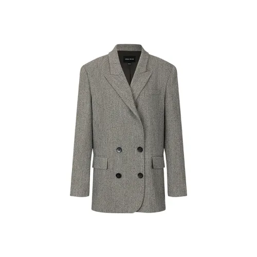 URBAN REVIVO Бизнес-костюм женский хаки зеленый