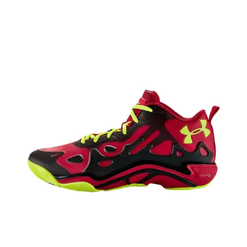 Under Armour Micro G Low Топ Баскетбольные кроссовки Мужской Черный Красный