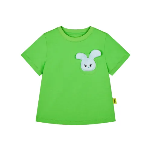 Woobaby T-рубашка Эвкалиптовый Антибактериальный Свет And Прохладный BEBI Кролик Зеленый Children Возраст 3-7 лет