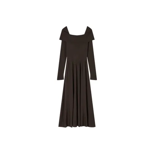 XIANGYING Длинное платье с длинными рукавами женское