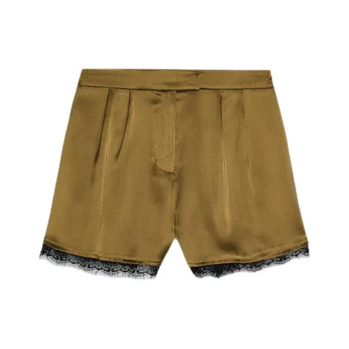 ZARA Жёлтые Зелёные Женские Повседневные Шорты
