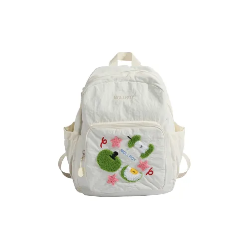 WHERE WHAT WHO Нейлоновый рюкзак стандартный женский белый розовый