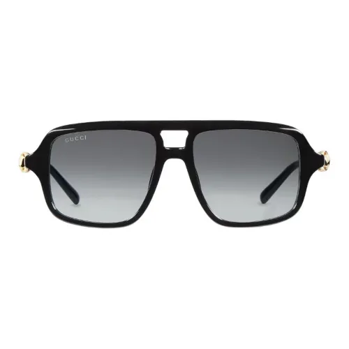 GUCCI Ацетат Aviator Солнцезащитные очки Унисекс Черный