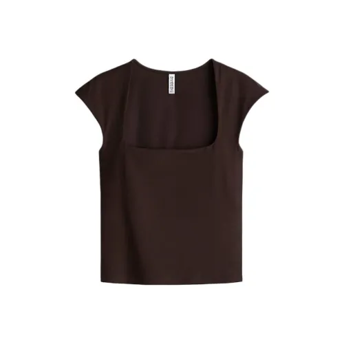 H&M Темно-коричневый женский топ