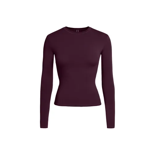 SKIMS Currant/Blackcurrant Каштановый Женские T Рубашки