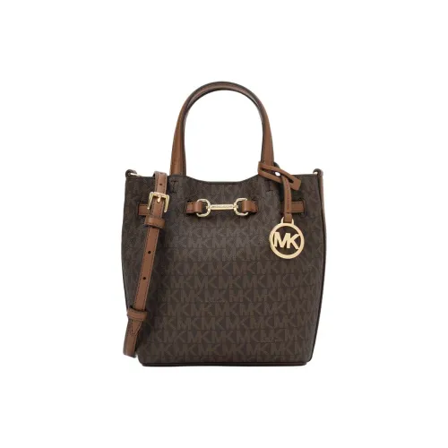 MICHAEL KORS Carson Искусственная кожа Сумка через плечо Маленькая Женская Желудево-коричневая