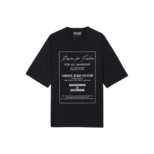 VERSACE Мужские черные футболки