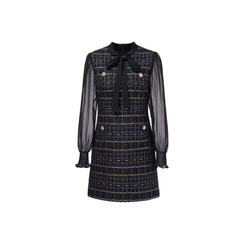 KARL LAGERFELD FW25 Длинное платье с длинными рукавами женское