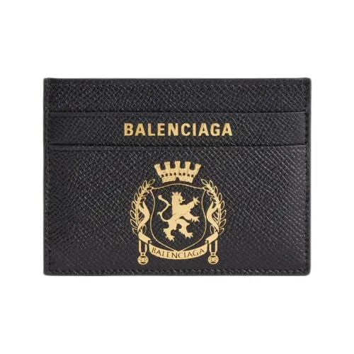 Balenciaga Держатель для карт из телячьей кожи Мужской Черный