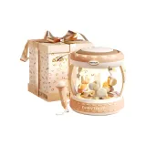 Образовательные деревянные барабаны в форме лошади с ручкой + микрофоном [Светло-красный]