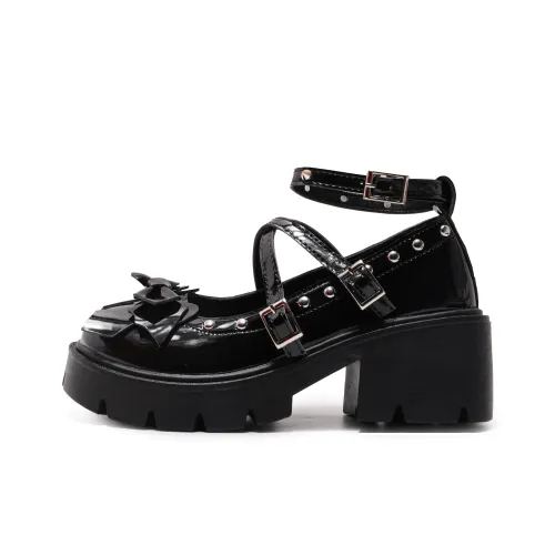 Be Good Грубый каблук Туфли Мэри Джейн 5 см Женские