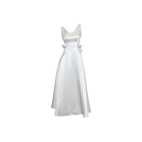 GJFD Светлый Абрикос Женские Платья Без Рукавов