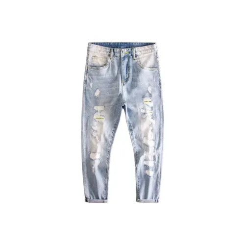 Zomuros Светло-Синие Унисекс Джинсы