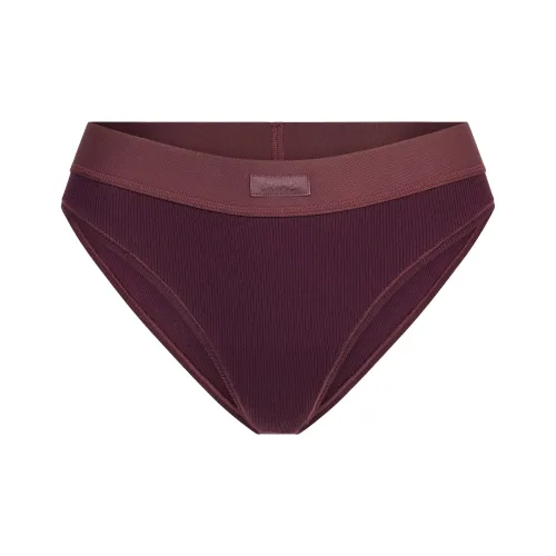 SKIMS FW25 Cotton Rib Briefs Bikini Bottoms Women's SKIMS FW25 Хлопок Рيب Бикини-Брюки Женские