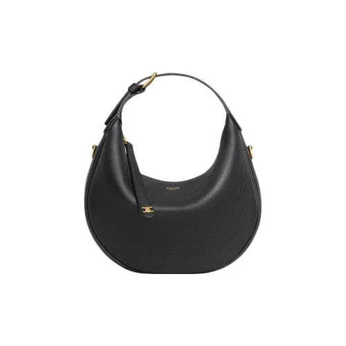 CELINE Teen Lulu с рельефной телячьей кожей одно плечо сумка обычный размер женский черный