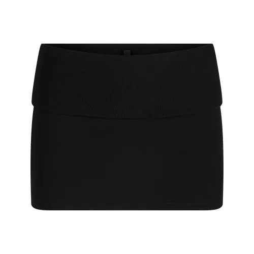 SKIMS FW25 Cotton Fleece Foldover Mini Skirt Casual Short Skirts Women's SKIMS FW25 Хлопок Флис Юбка-карандаш Foldover Повседневная Короткая Юбка Женская