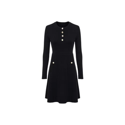 KARL LAGERFELD FW25 Длинное платье с длинными рукавами женское